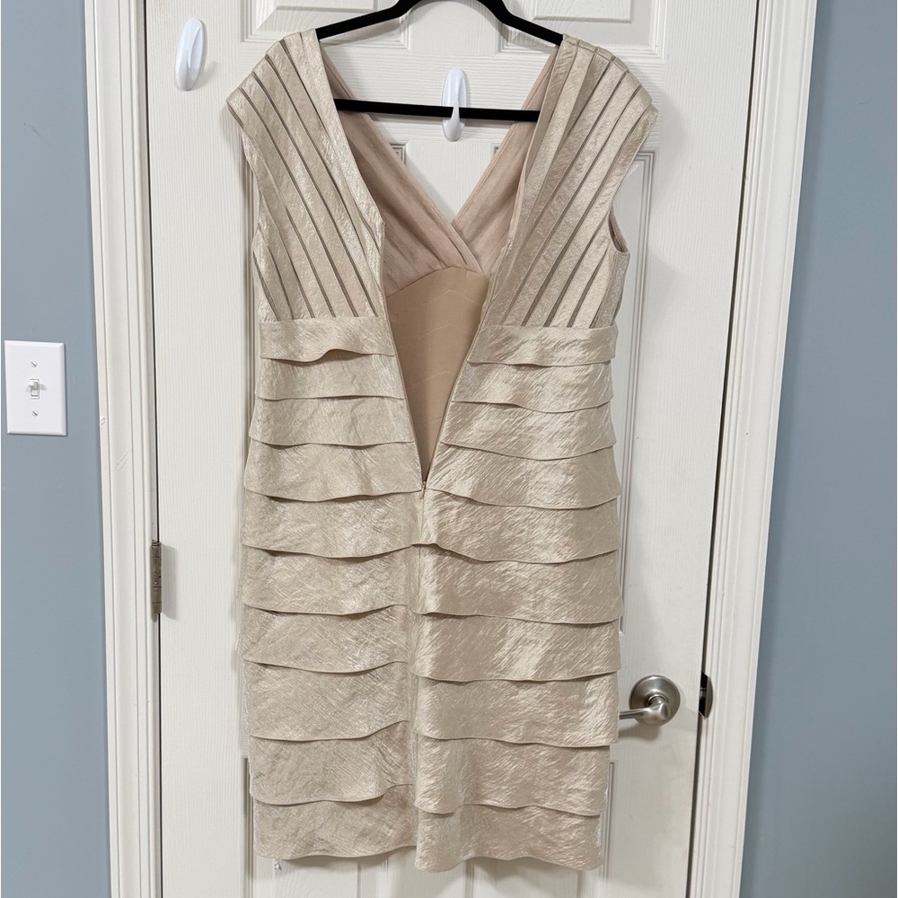 Adrianna Papell Champna Layered Dress Glamorous Wedding Mother of the Bride - Picture 12 of 14